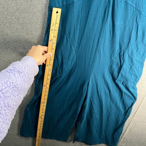 Cuddl Duds Petite Flexuear V-Neck Wide Leg Jumpsuit Viridian Teal Petite Small - Picture 10 of 15